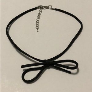 Black Suede Bow Tie Choker